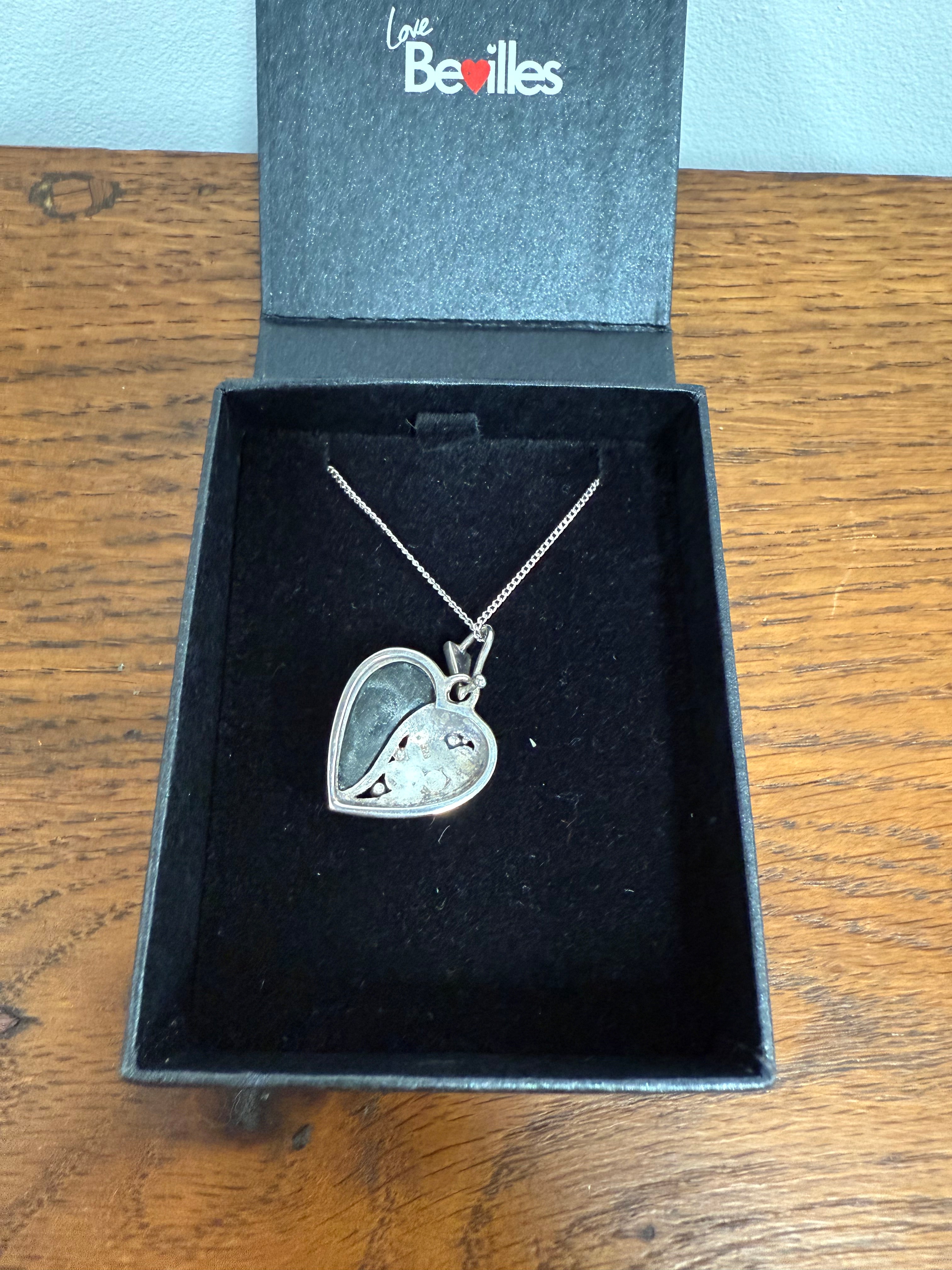 Sterling Silver Marcasite Onyx Pedant & Chain | Antique & Vintage | Moonee Ponds Antiques | Australia Wide Delivery