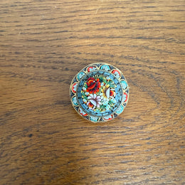 Very Fine Vintage Micro Mosaic Italian Brooch