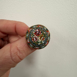 Very Fine Vintage Micro Mosaic Italian Brooch