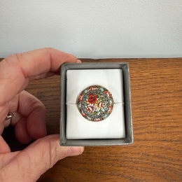 Very Fine Vintage Micro Mosaic Italian Brooch
