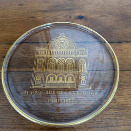 Orrefors Temple Rue De La Victoire Display Plate