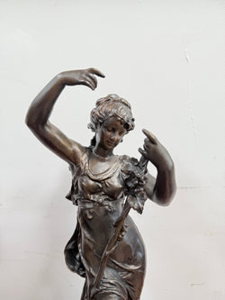 Large Vintage Bronzed Spelter Figure After Augustus Moreau | Antique & Vintage | Moonee Ponds Antiques | Australia Wide Delivery