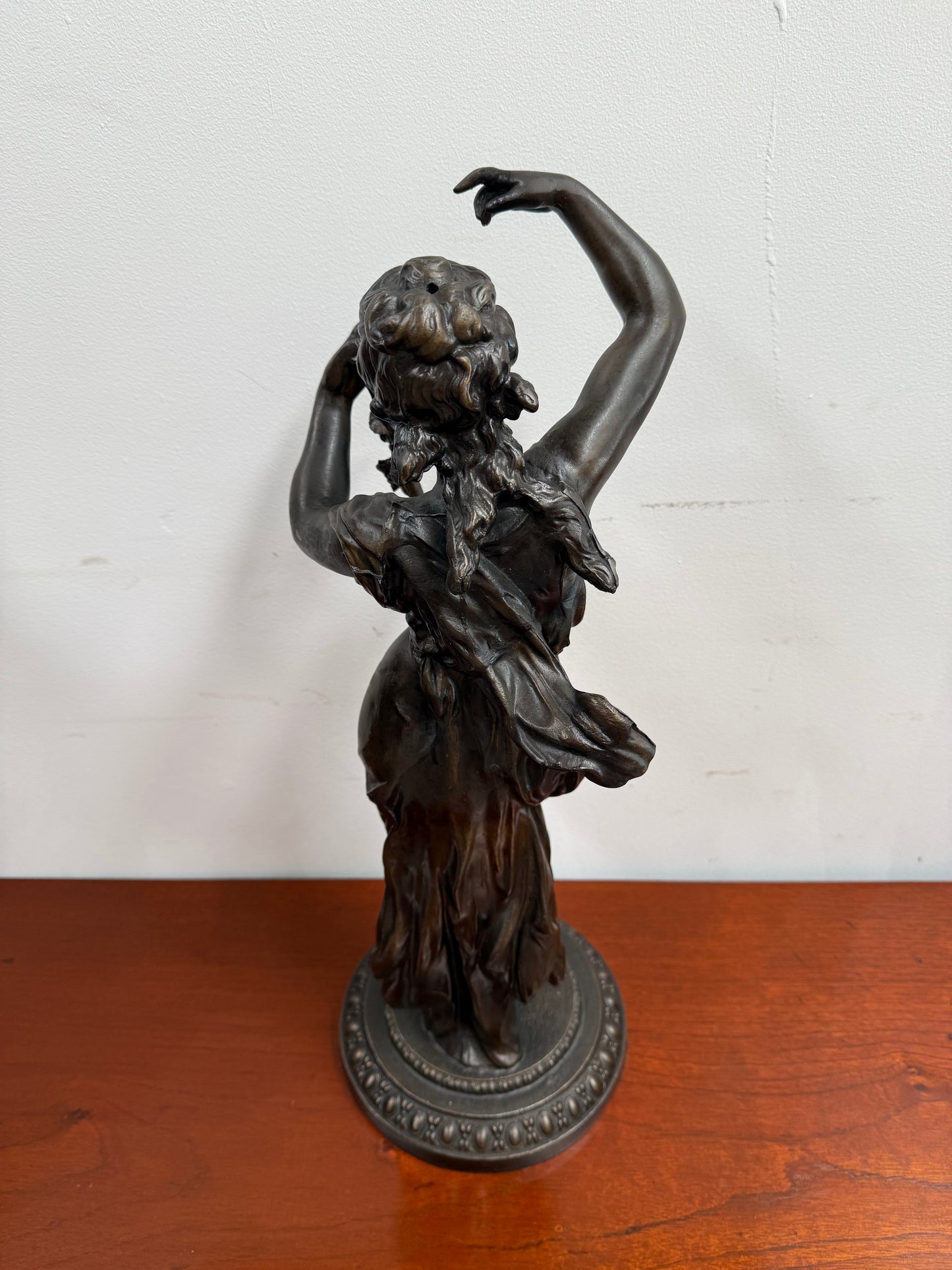 Large Vintage Bronzed Spelter Figure After Augustus Moreau