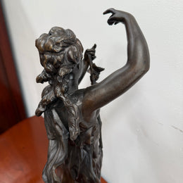 Large Vintage Bronzed Spelter Figure After Augustus Moreau