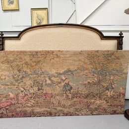 Large 19th Century Flemish Tapestry Of River Scene