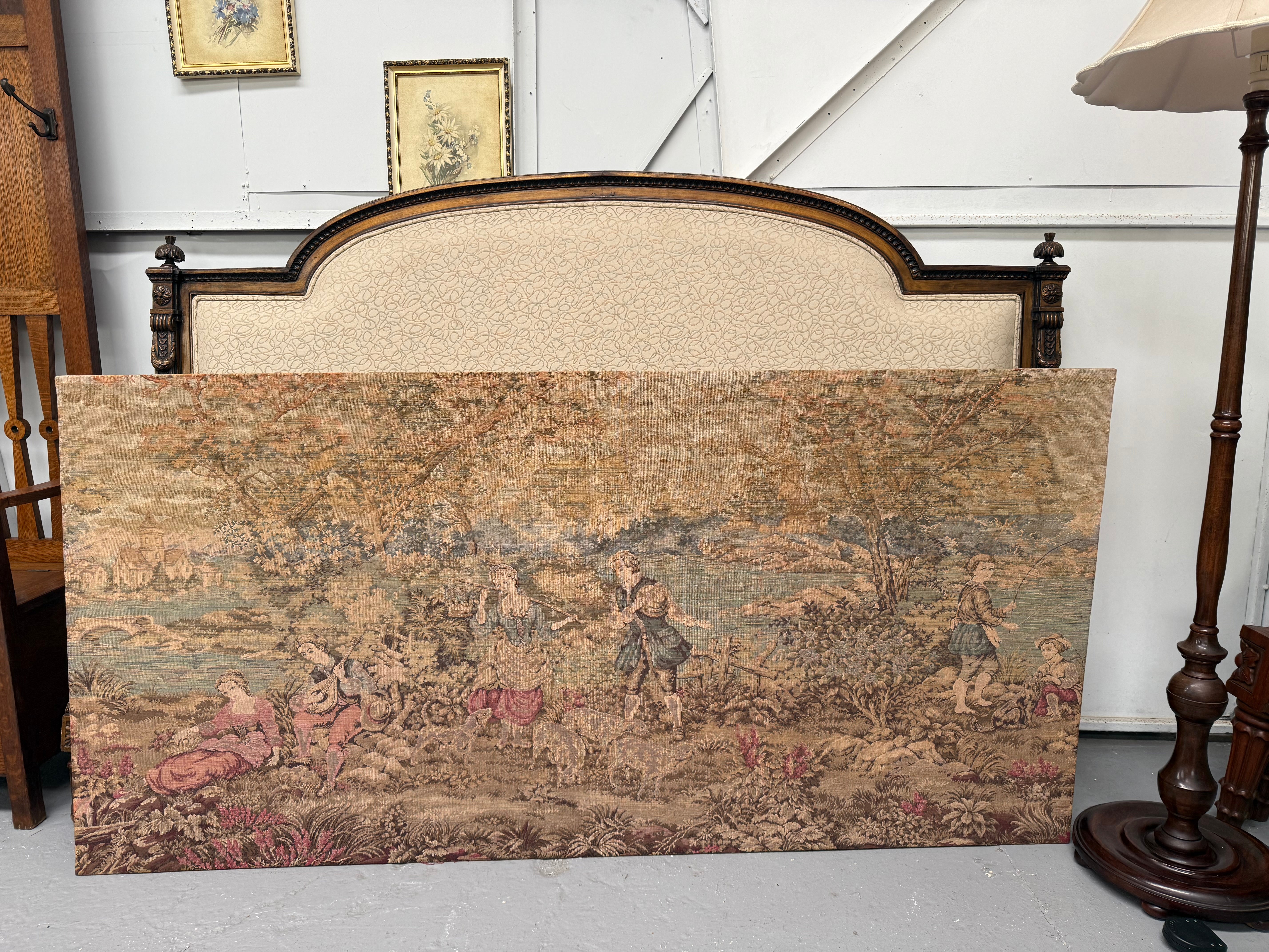 Large 19th Century Flemish Tapestry Of River Scene | Antique & Vintage | Moonee Ponds Antiques | Australia Wide