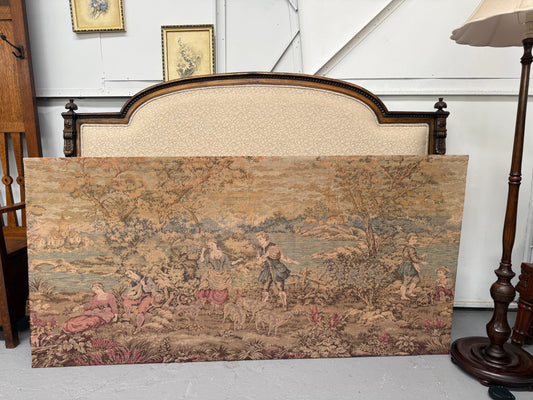 Large 19th Century Flemish Tapestry Of River Scene