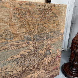 Large 19th Century Flemish Tapestry Of River Scene