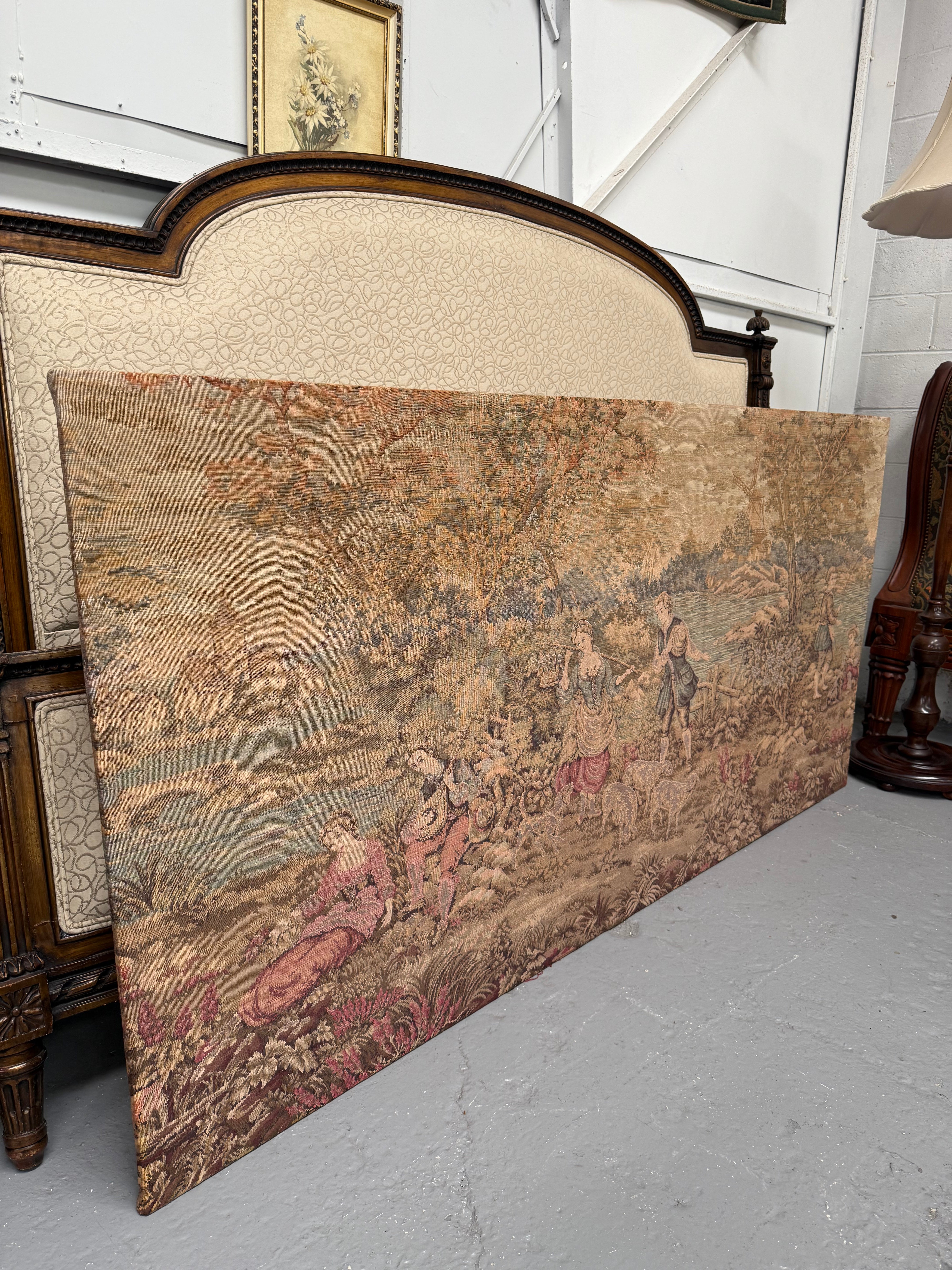 Large 19th Century Flemish Tapestry Of River Scene | Antique & Vintage | Moonee Ponds Antiques | Australia Wide