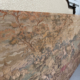 Large 19th Century Flemish Tapestry Of River Scene