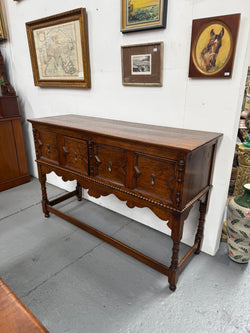 Tudor Style English Figured Oak Sideboard | Antique & Vintage | Moonee Ponds Antiques | Australia Wide Delivery