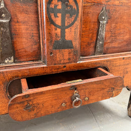 Early 19th Century Iron Bound Teak Merchant Chest