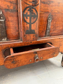 Early 19th Century Iron Bound Teak Merchant Chest | Antique & Vintage | Moonee Ponds Antiques | Australia Wide Delivery