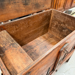 Early 19th Century Iron Bound Teak Merchant Chest