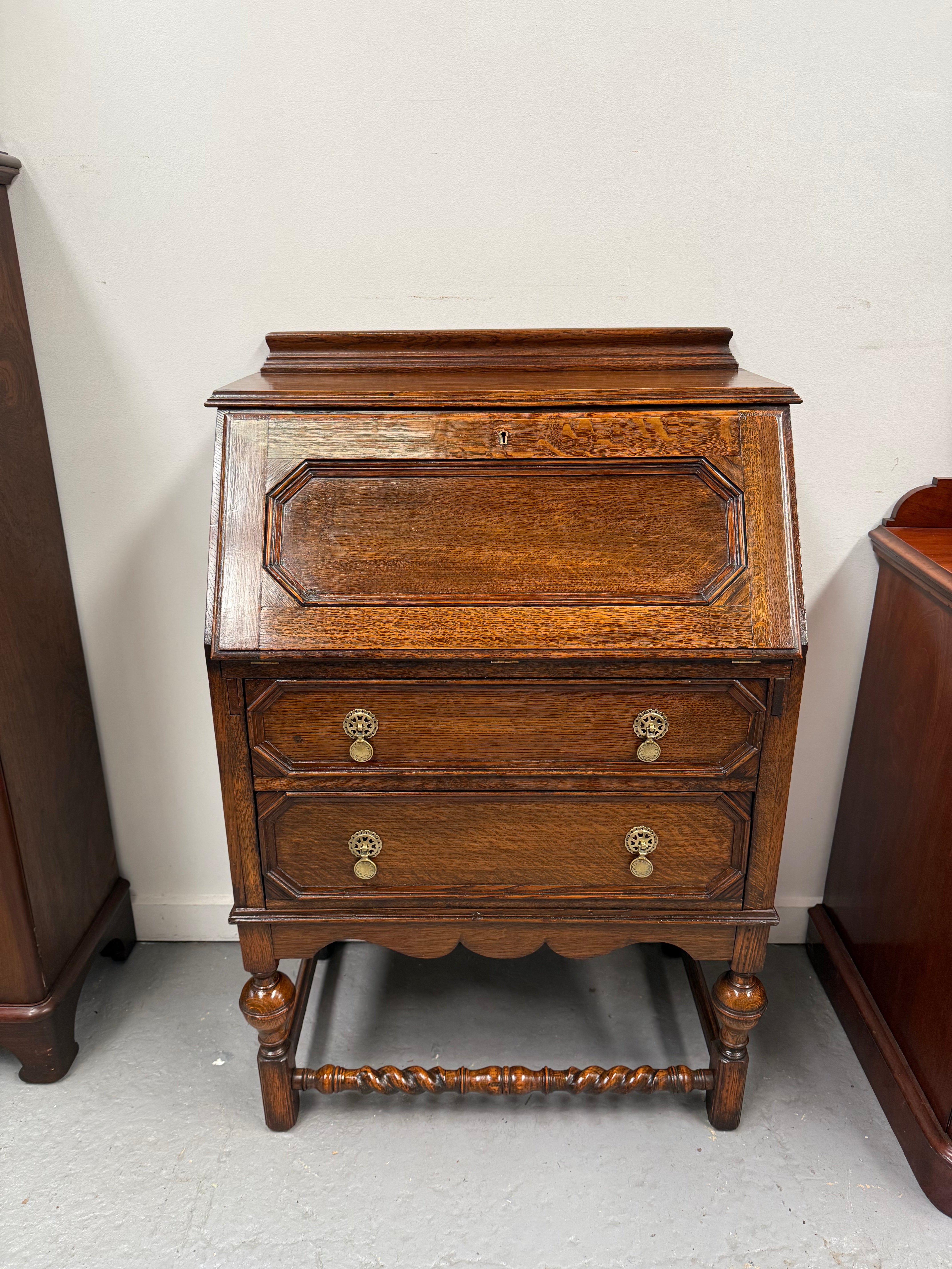 Practical Jackobean Style Writing Bureau | Antique & Vintage | Moonee Ponds Antiques | Australia Wide Delivery
