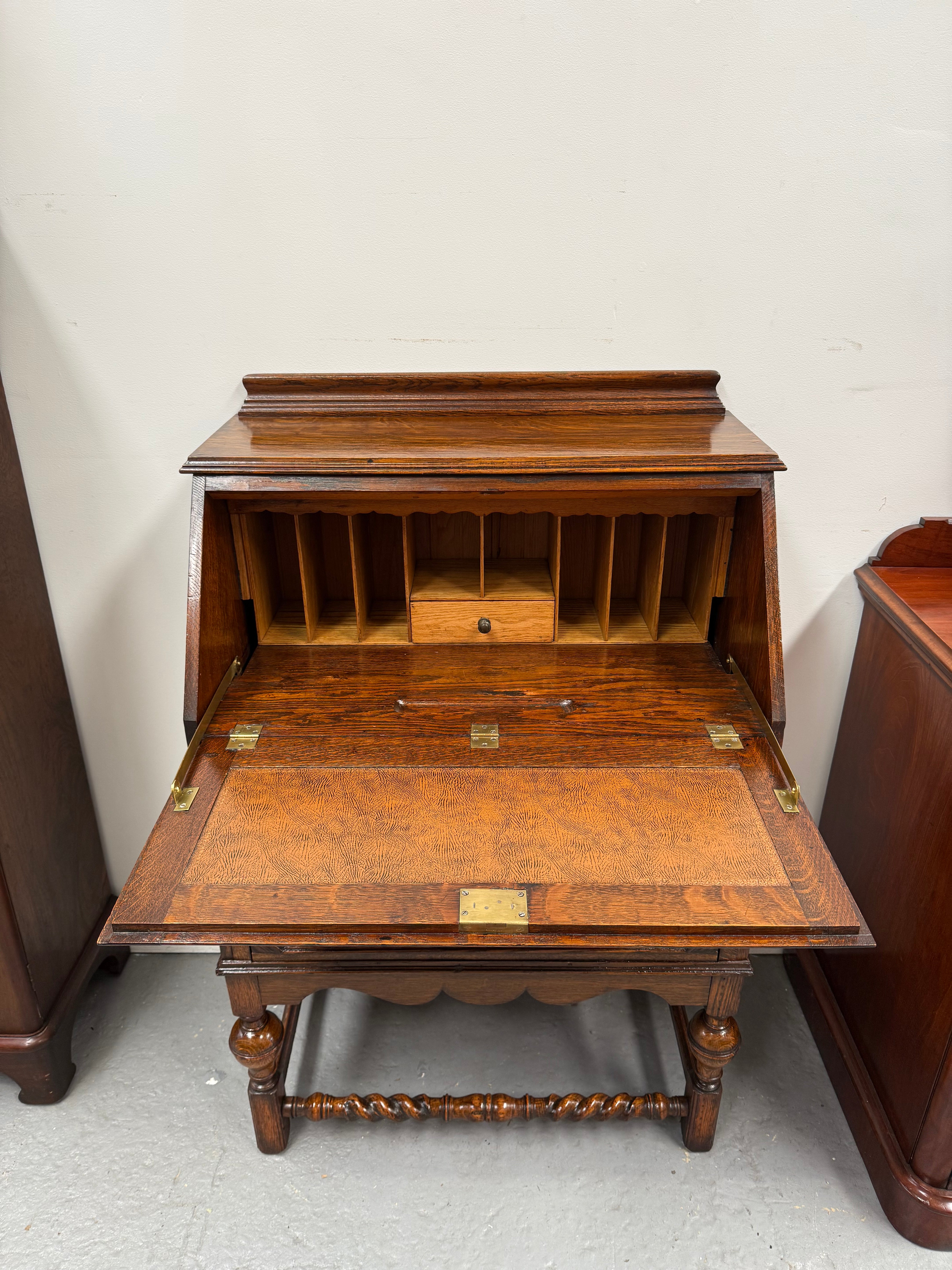 Practical Jackobean Style Writing Bureau | Antique & Vintage | Moonee Ponds Antiques | Australia Wide Delivery