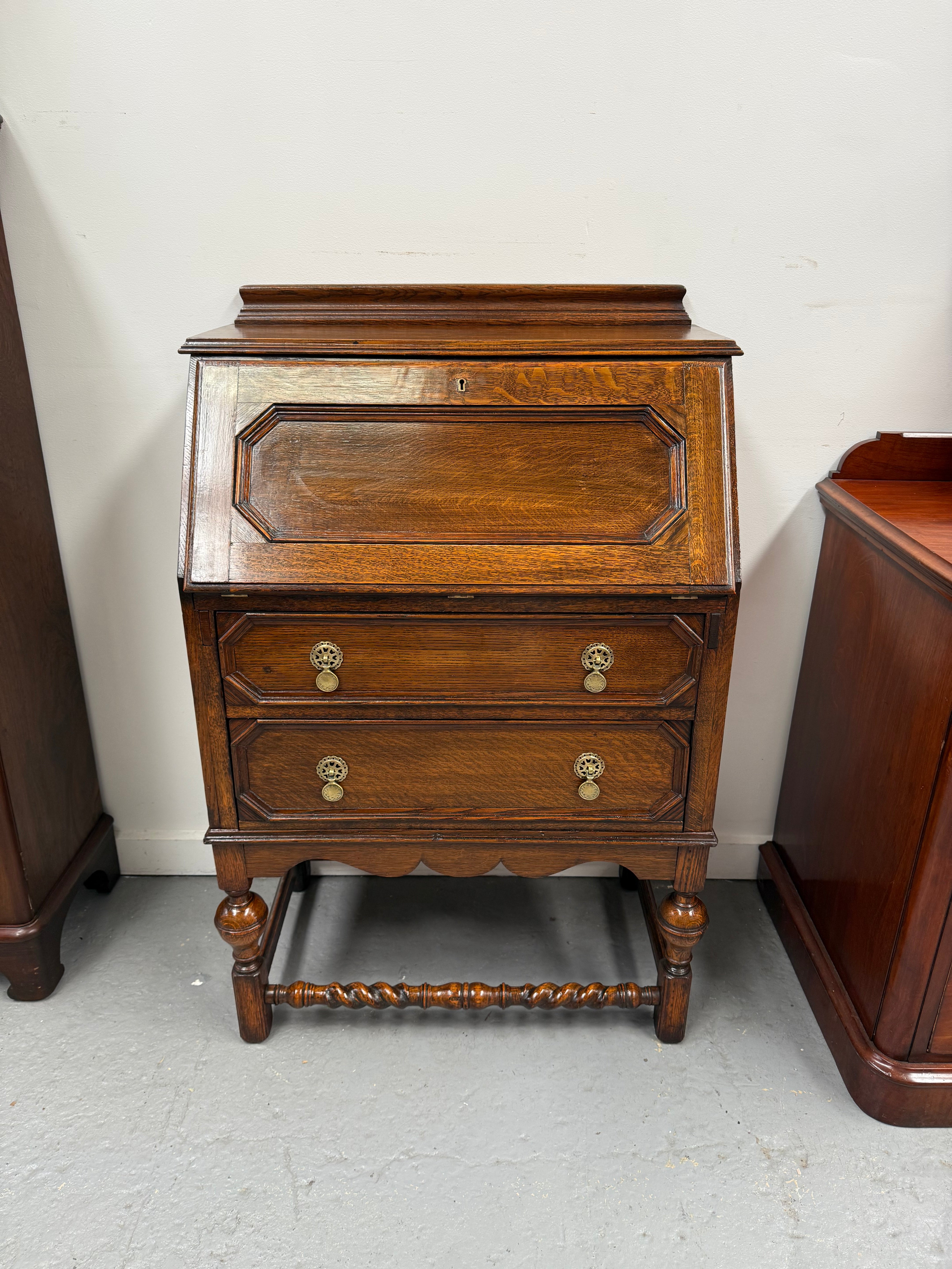 Practical Jackobean Style Writing Bureau | Antique & Vintage | Moonee Ponds Antiques | Australia Wide Delivery