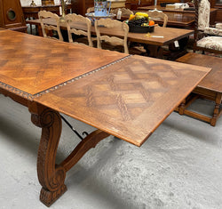 Lovely French Oak Spanish Style Dining Table | Antique & Vintage | Moonee Ponds Antiques | Australia Wide Delivery