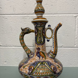 Impressive Vintage Hand Painted & Signed Portugese Decanter