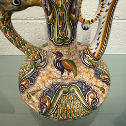 Impressive Vintage Hand Painted & Signed Portugese Decanter