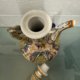 Impressive Vintage Hand Painted & Signed Portugese Decanter