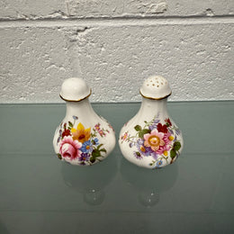 Pair Royal Crown Derby Posies Salt & Pepper