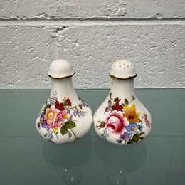 Pair Royal Crown Derby Posies Salt & Pepper