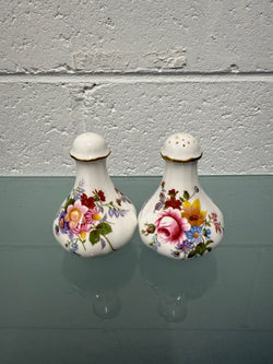 Pair Royal Crown Derby Posies Salt & Pepper | Antique & Vintage | Moonee Ponds Antiques | Australia Wide Delivery