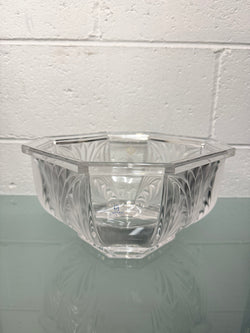 Large Vintage German Crystal Bowl with Etched Panels | Antique & Vintage | Moonee Ponds Antiques | Australia Wide Delivery