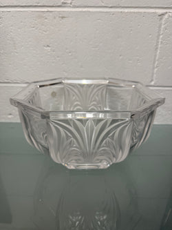 Large Vintage German Crystal Bowl with Etched Panels | Antique & Vintage | Moonee Ponds Antiques | Australia Wide Delivery