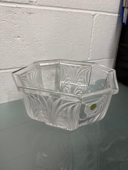 Large Vintage German Crystal Bowl with Etched Panels | Antique & Vintage | Moonee Ponds Antiques | Australia Wide Delivery
