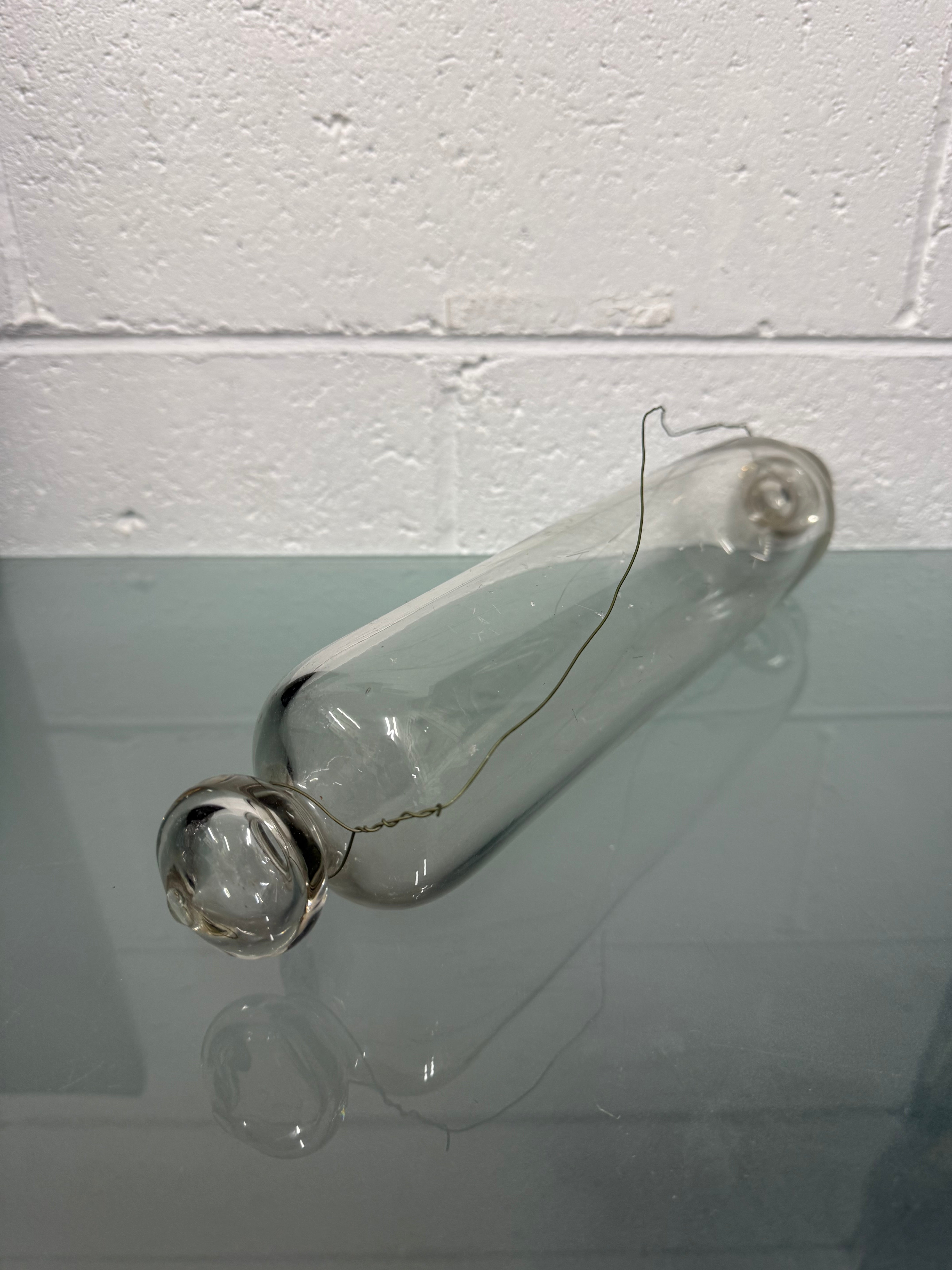 Antique Hand Blown Glass Rolling Pin