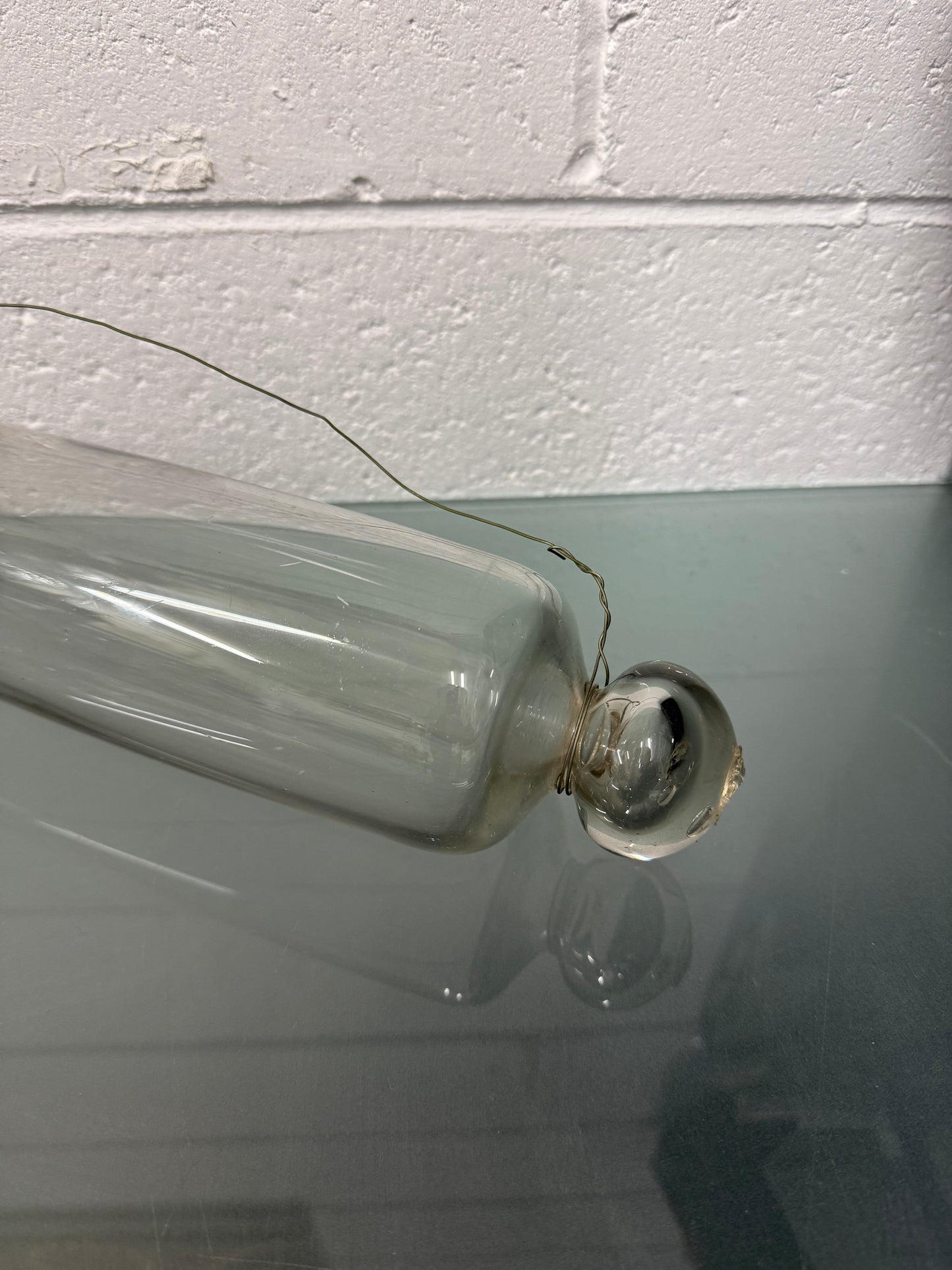 Antique Hand Blown Glass Rolling Pin
