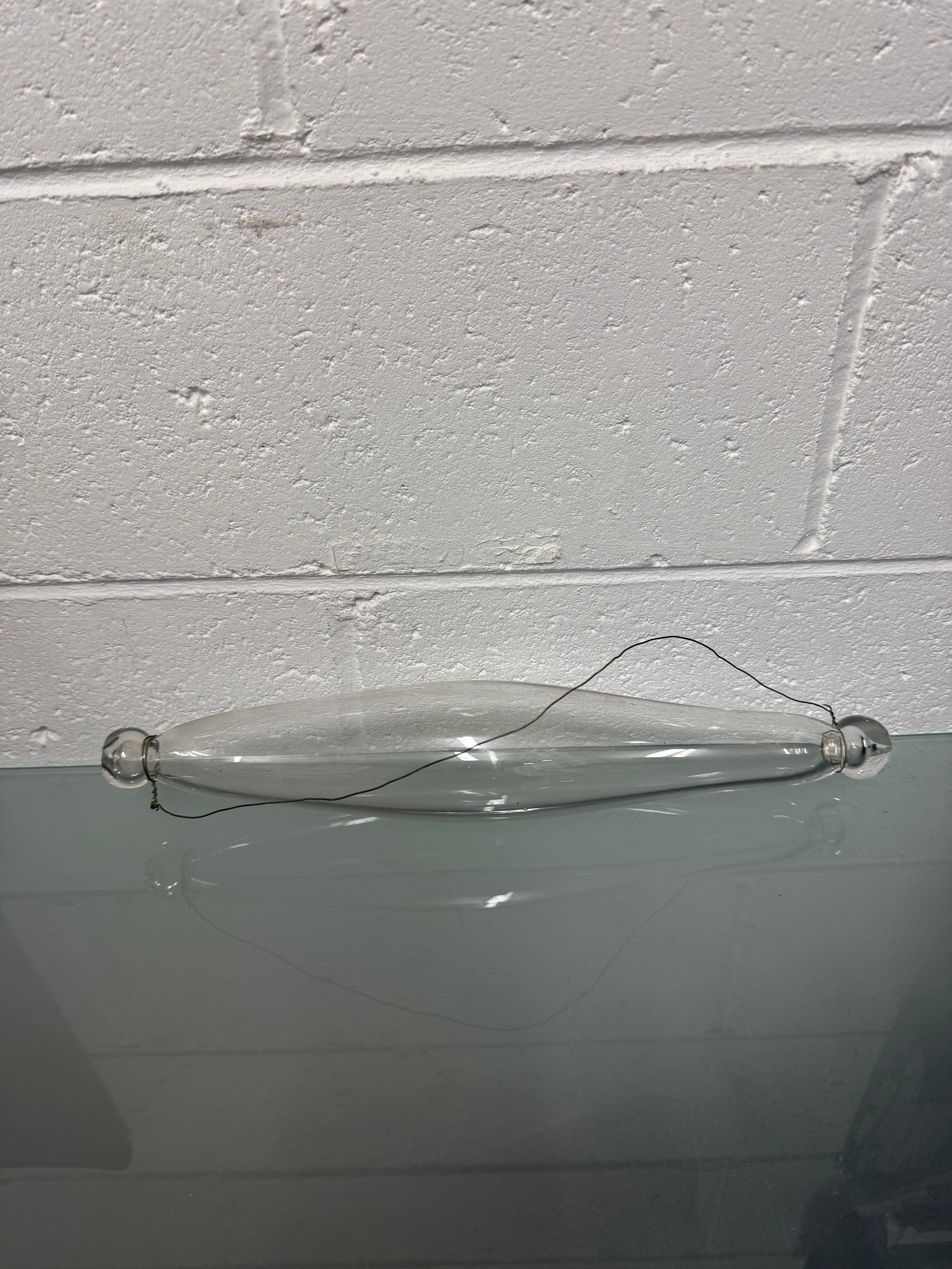Antique Hand Blown Glass Rolling Pin