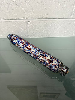 Victorian Nailsea Glass Rolling Pin Red & Blue inclusions | Antique & Vintage | Moonee Ponds Antiques | Australia Wide Delivery