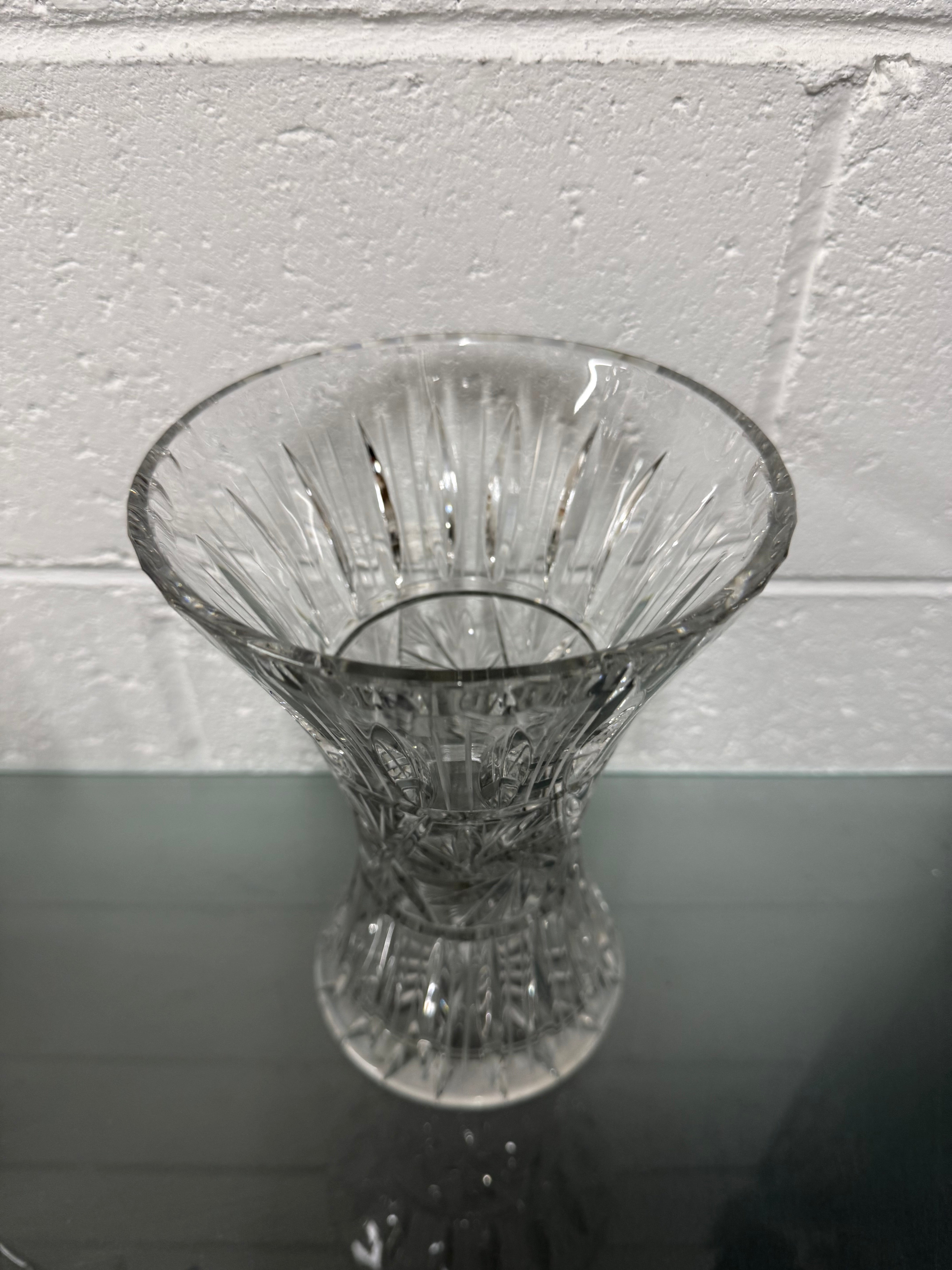 Vintage Hand Cut Crystal Vase