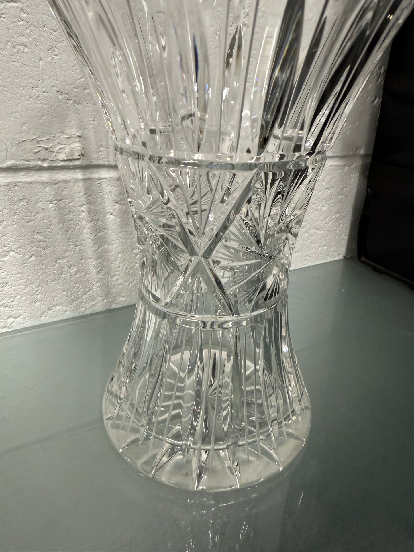 Vintage Hand Cut Crystal Vase