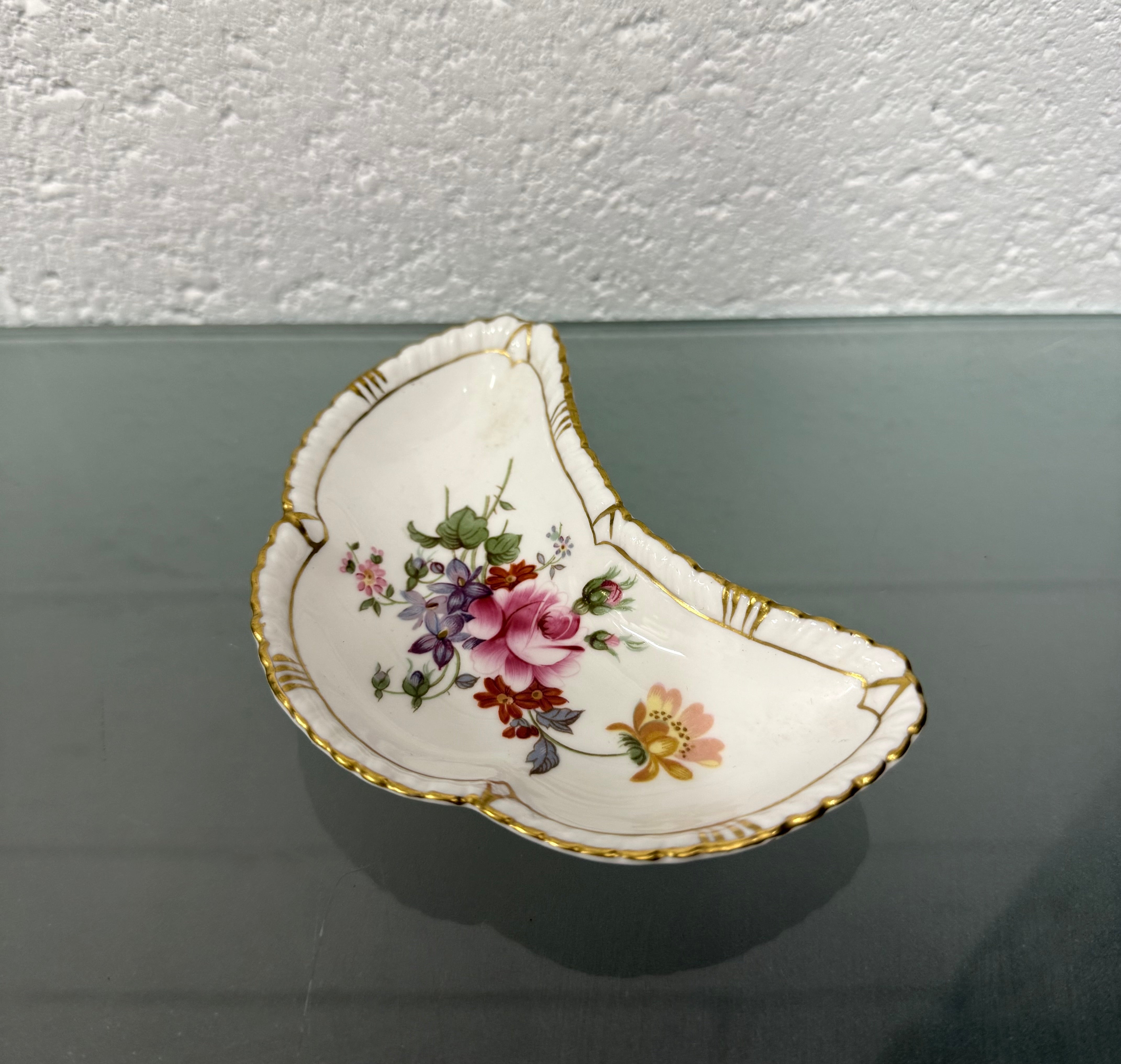 Royal Crown Derby Crescent Shape Trinket Dish | Antique & Vintage | Moonee Ponds Antiques | Australia Wide Delivery