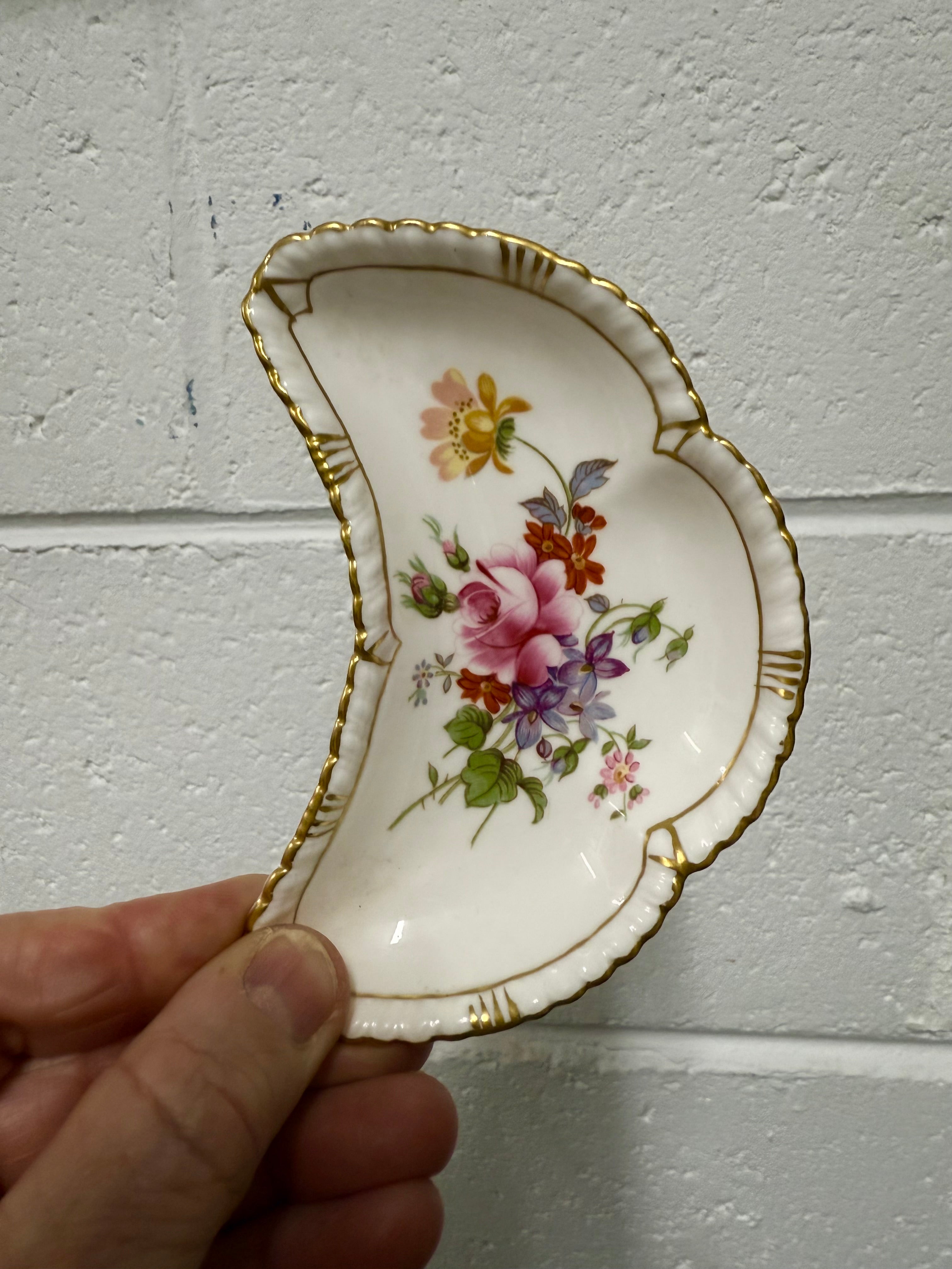 Royal Crown Derby Crescent Shape Trinket Dish | Antique & Vintage | Moonee Ponds Antiques | Australia Wide Delivery
