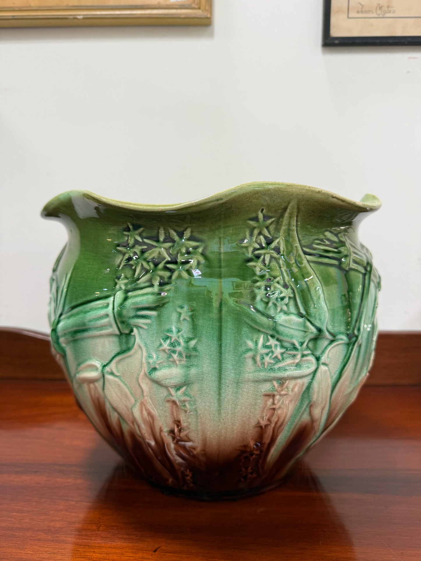 Victorian Large Majolica Jardiniere By WF Needham Potteries England.