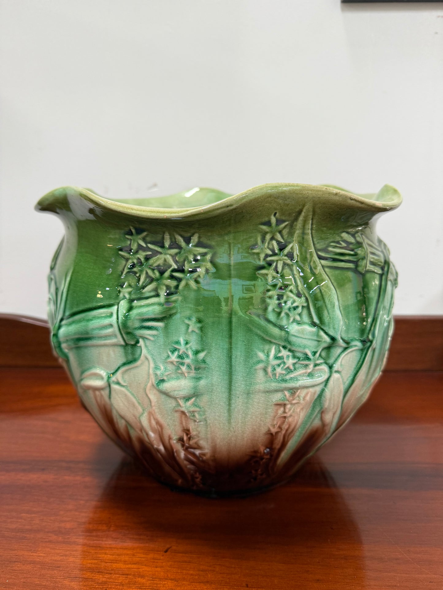 Victorian Large Majolica Jardiniere By WF Needham Potteries England.