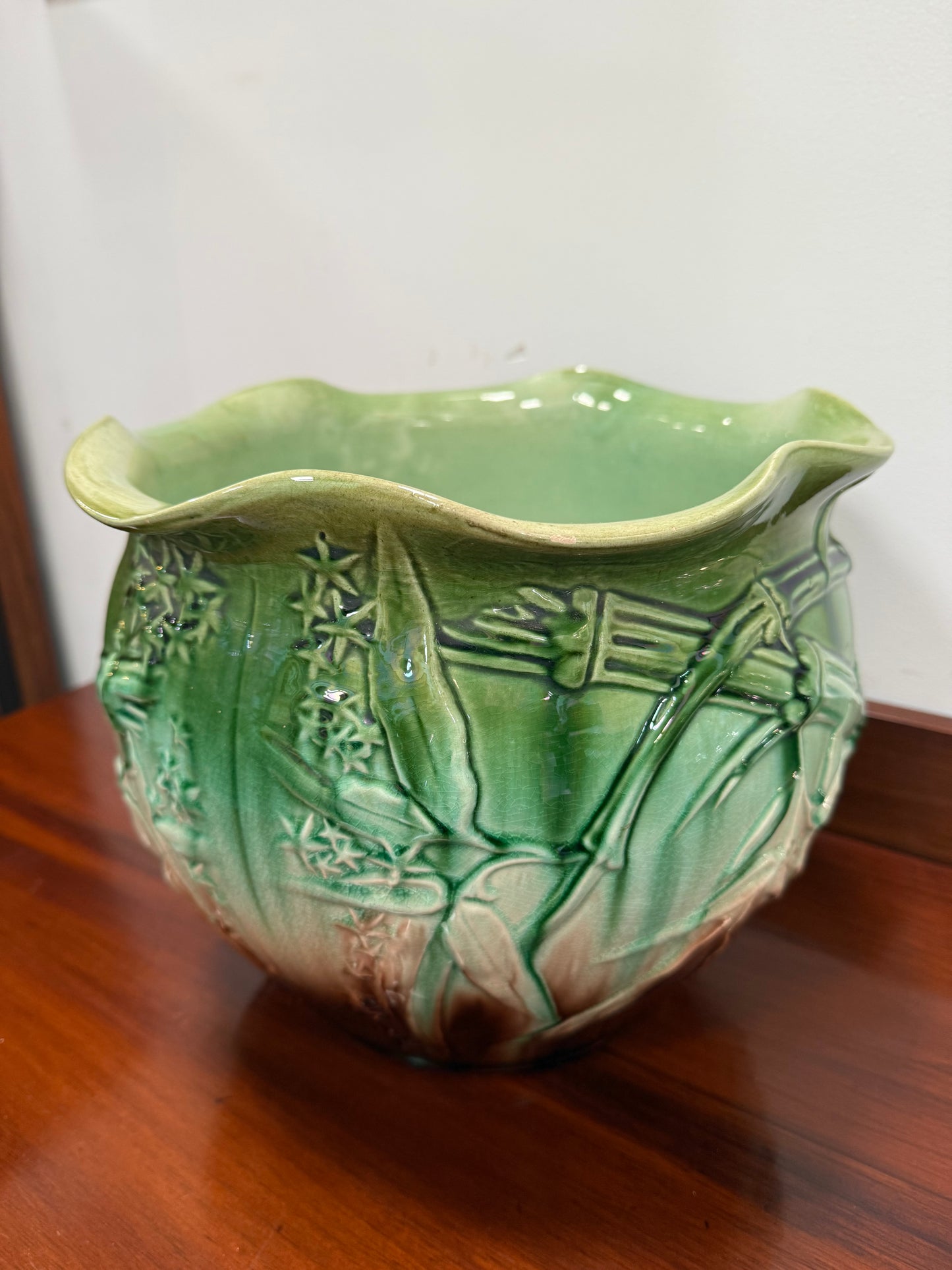 Victorian Large Majolica Jardiniere By WF Needham Potteries England.