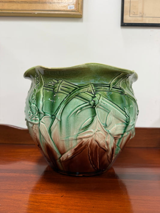 Victorian Large Majolica Jardiniere By WF Needham Potteries England.