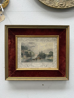Hand Coloured Engraving "View New Hurley Berks" | Antique & Vintage | Moonee Ponds Antiques | Australia Wide Delivery