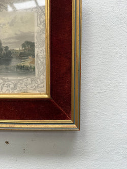 Hand Coloured Engraving "View New Hurley Berks" | Antique & Vintage | Moonee Ponds Antiques | Australia Wide Delivery