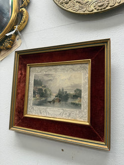 Hand Coloured Engraving "View New Hurley Berks" | Antique & Vintage | Moonee Ponds Antiques | Australia Wide Delivery