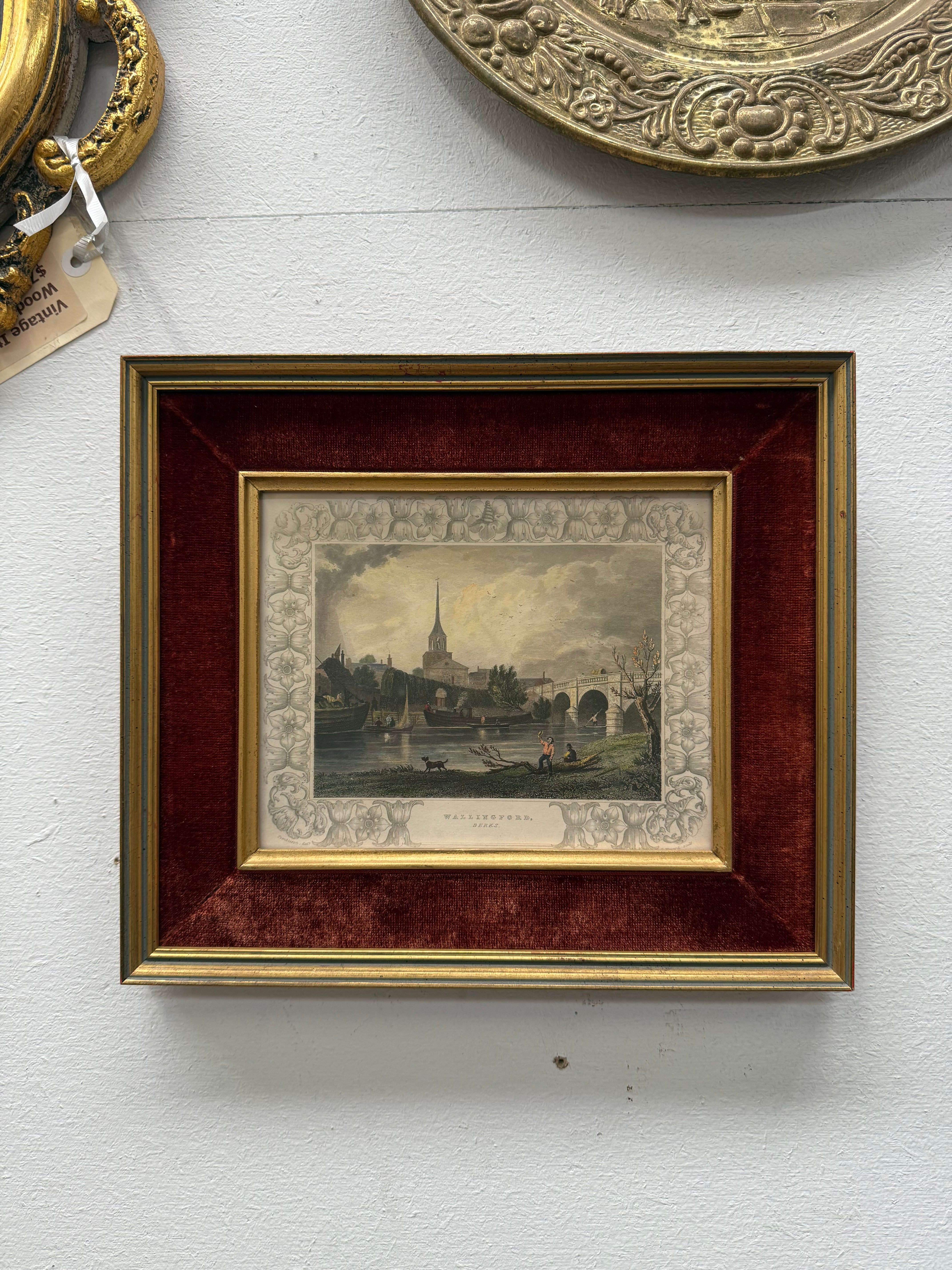 Hand Coloured Engraving "Wallingford, Berks" | Antique & Vintage | Moonee Ponds Antiques | Australia Wide
