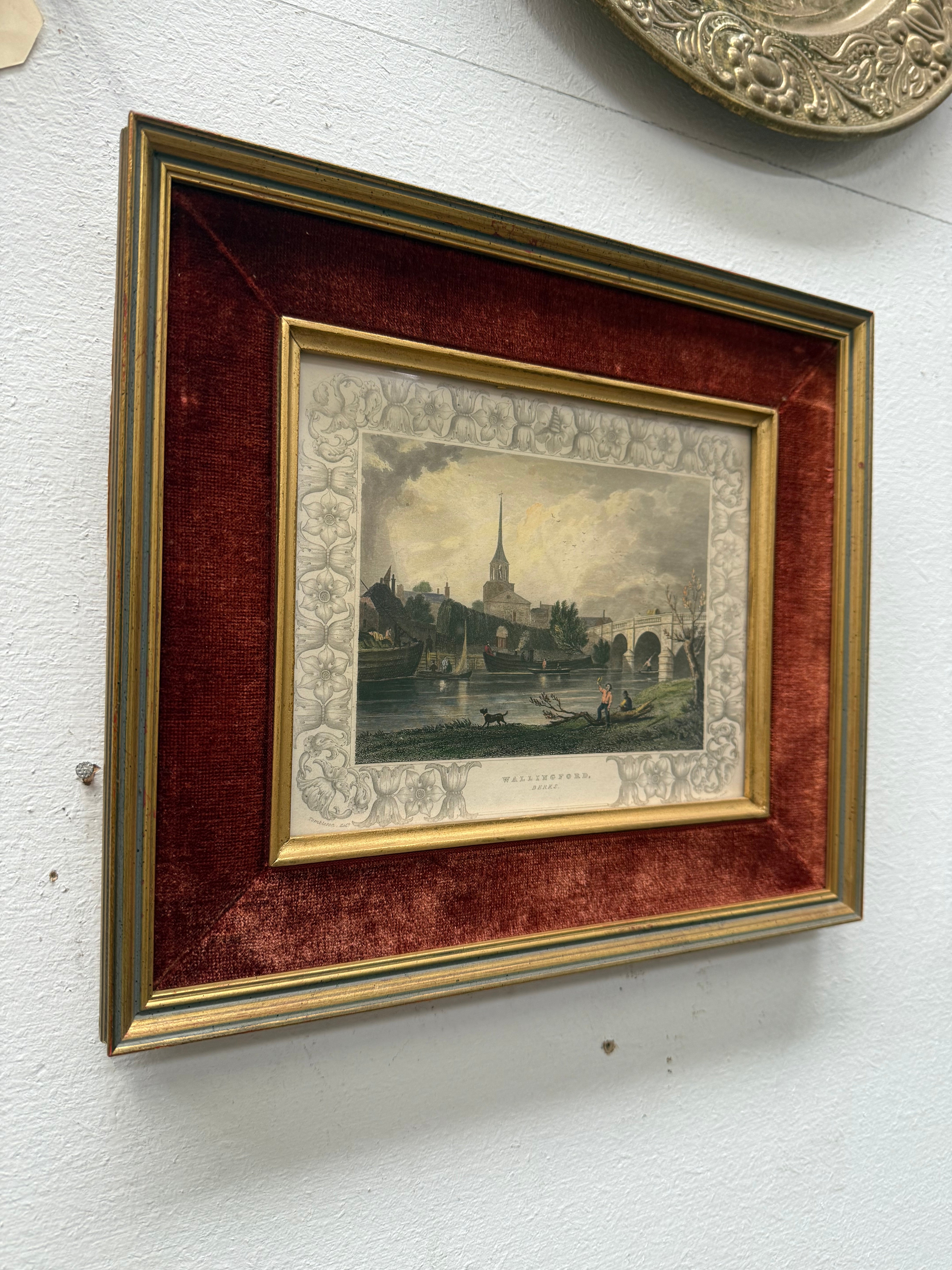 Hand Coloured Engraving "Wallingford, Berks" | Antique & Vintage | Moonee Ponds Antiques | Australia Wide
