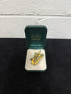 Charming Vintage Nephrite Jade & Gilt Brooch | Antique & Vintage | Moonee Ponds Antiques | Australia Wide Delivery