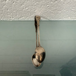 Vintage Apostle Silver Sugar Tongs